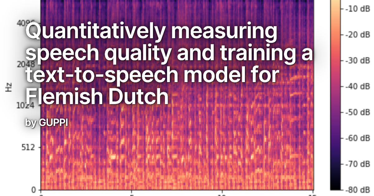 Quantitatively measuring speech quality and training a text-to-speech ...